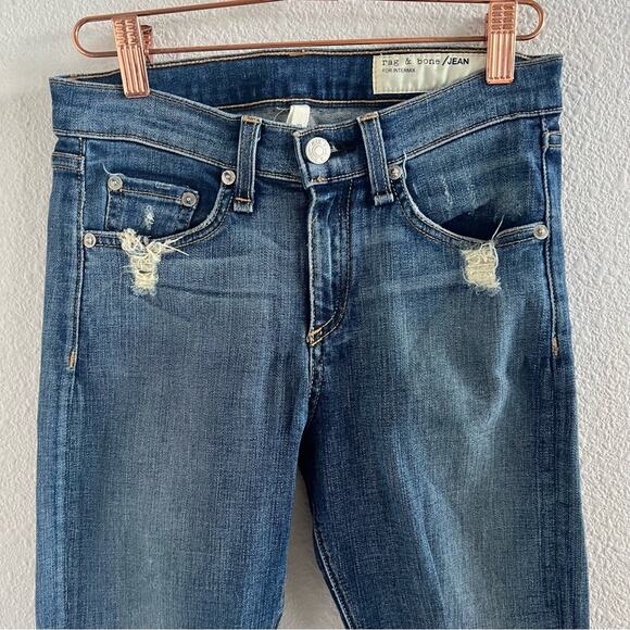 Rag & Bone x Intermix Capri Distressed Jeans Denim 25 - Picture 2 of 15
